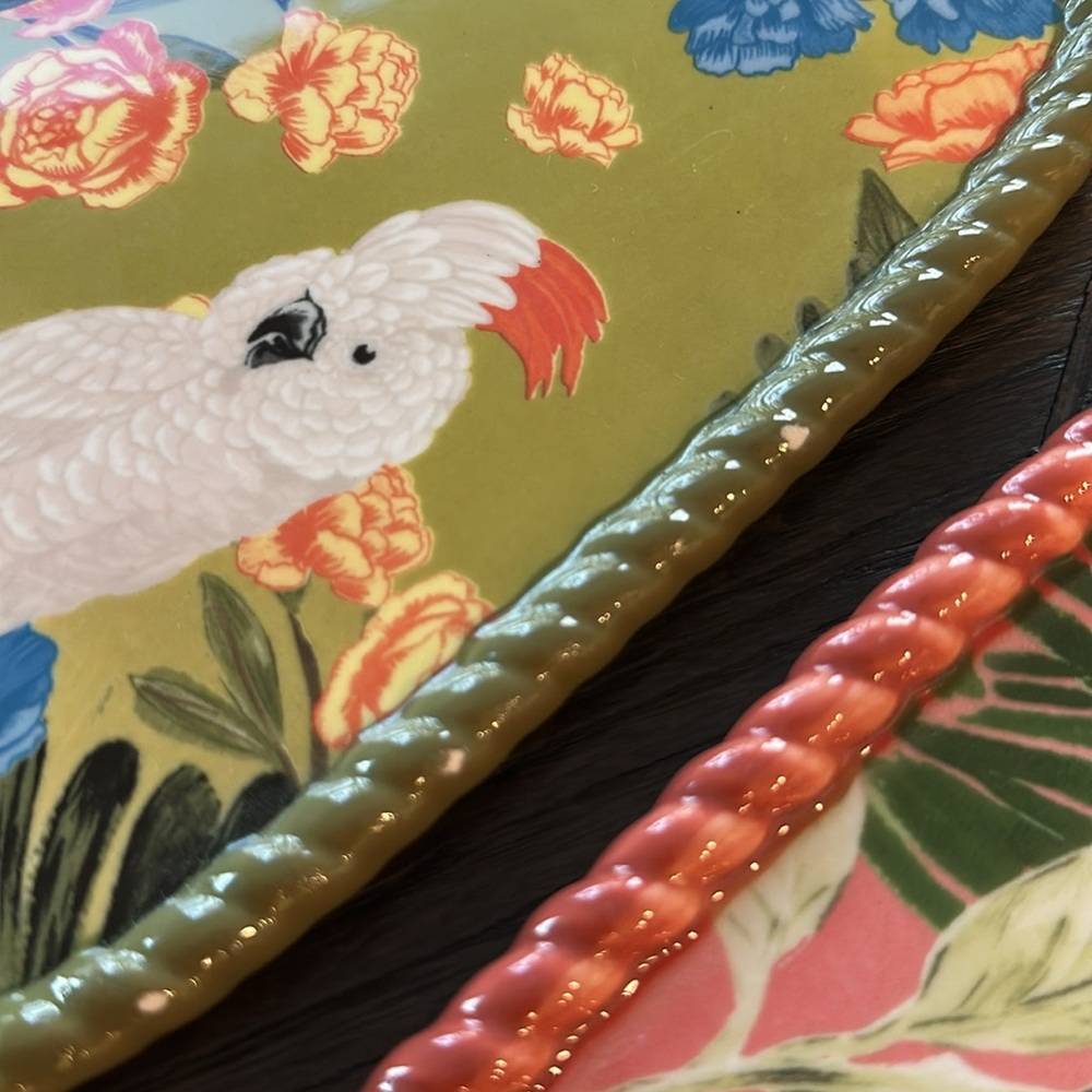 NWOT Anthropologie Pluma Handpainted Cheese Boards – Set of 2 (RARE, Sold Out) - Picture 5 of 11